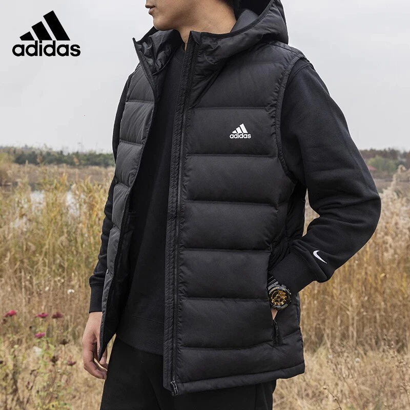 Adidas/阿迪达斯羽绒马甲男秋冬季保暖羽绒背心无袖外套BQ2006