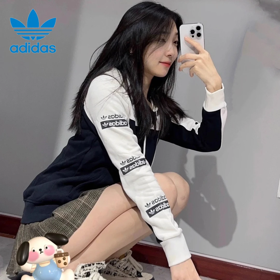 Adidas/阿迪达斯正品 三叶草 TT Hooded 女子休闲连帽外套EC0780