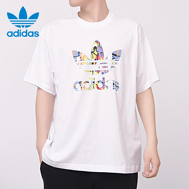 Adidas/阿迪达斯三叶草男女户外运动休闲印花短袖T恤 HE2519