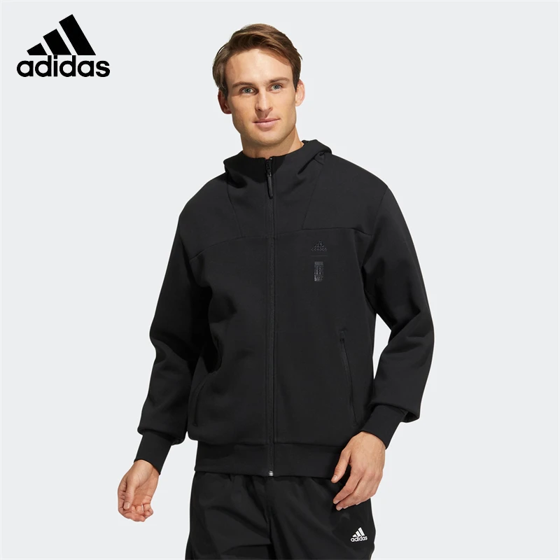 Adidas/阿迪达斯上衣新款男子户外休闲连帽运动夹克外套 HN8978
