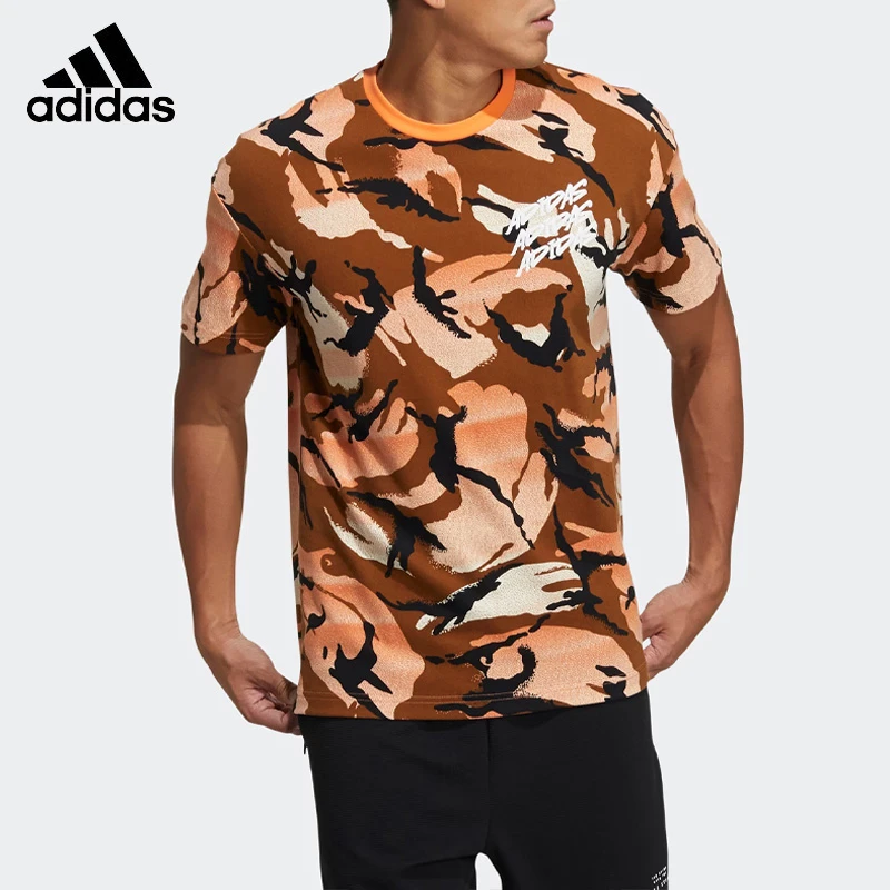 Adidas阿迪达斯夏季男子户外休闲运动圆领T恤迷彩短袖GP0884