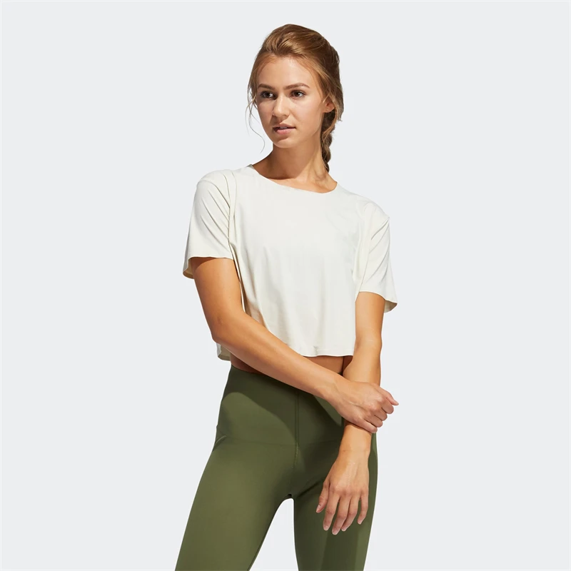 Adidas阿迪达斯ELEV TRNG 瑜伽运动短袖T恤GM2746