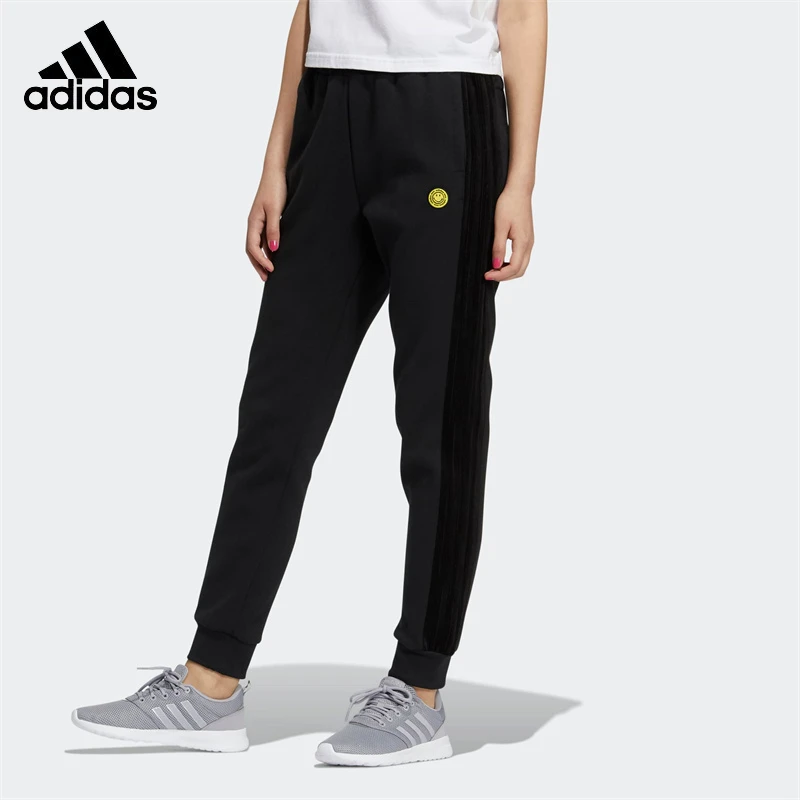 Adidas/阿迪达斯运动裤女子时尚新款笑脸联名舒适休闲长裤H45527