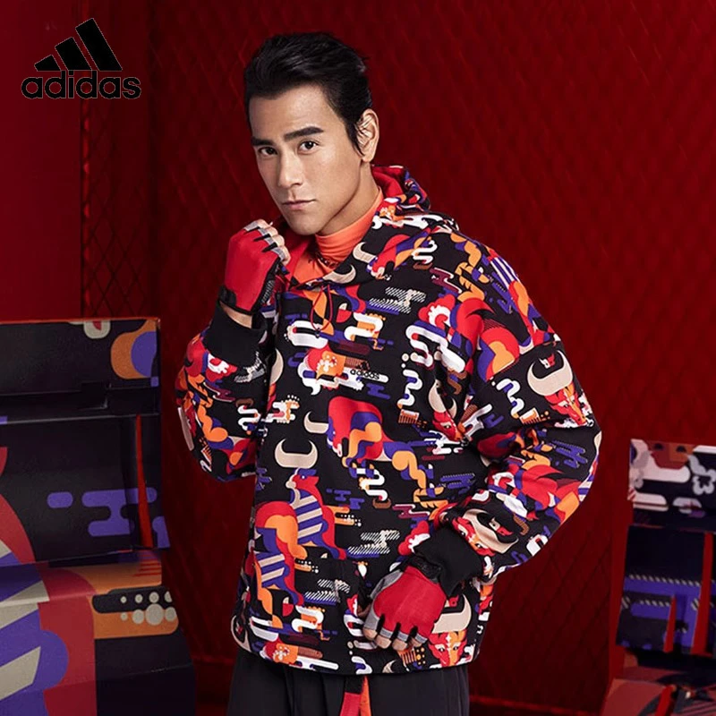 Adidas阿迪达斯男子CNY牛年限定款休闲卫衣GQ8838