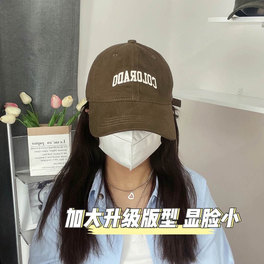 软顶大头围棒球帽子韩版遮阳秋冬宽帽檐深顶大脸男女显脸小鸭舌帽