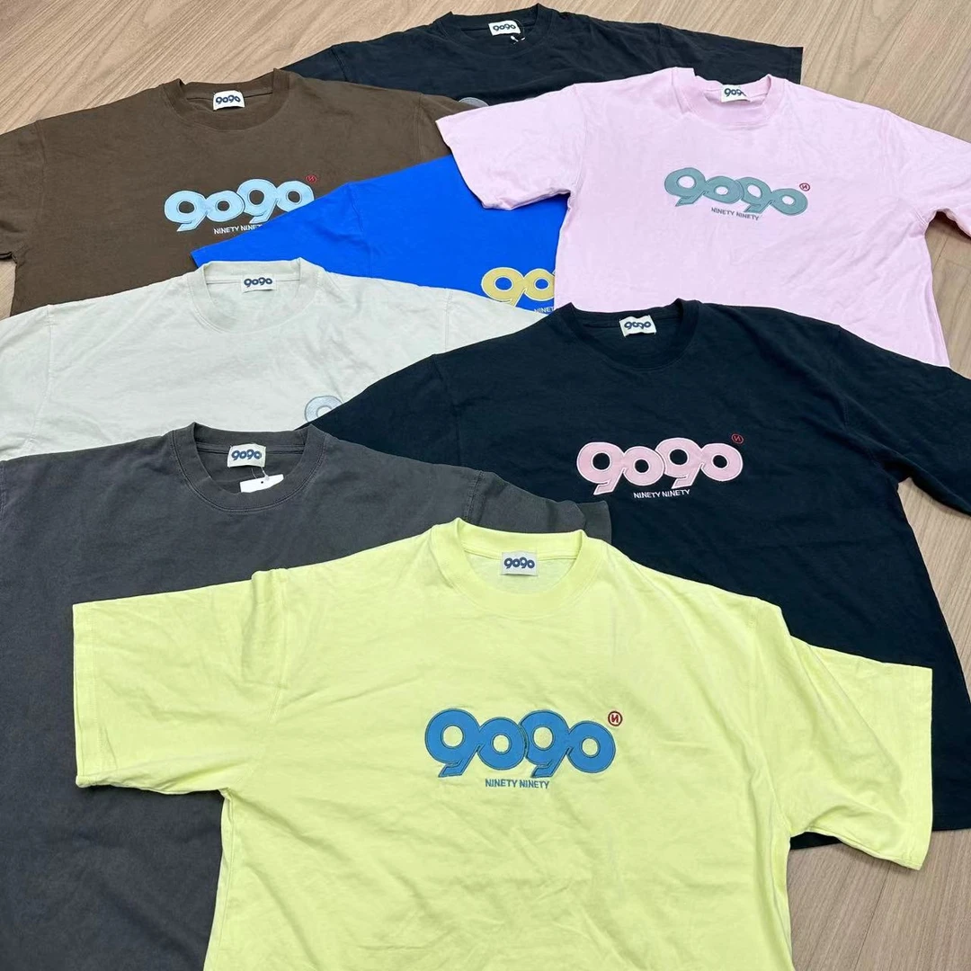 字母刺绣圆领短袖T