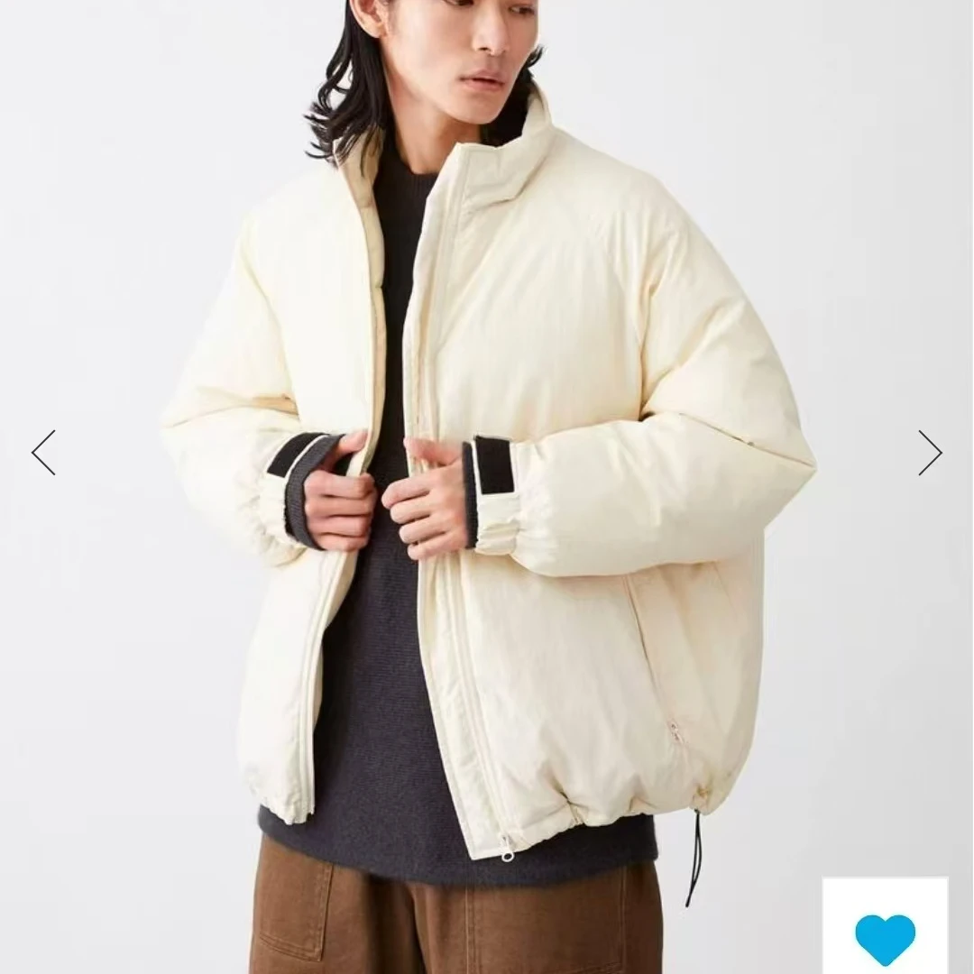 日系情侣款宽松立领棉服夹克24112320