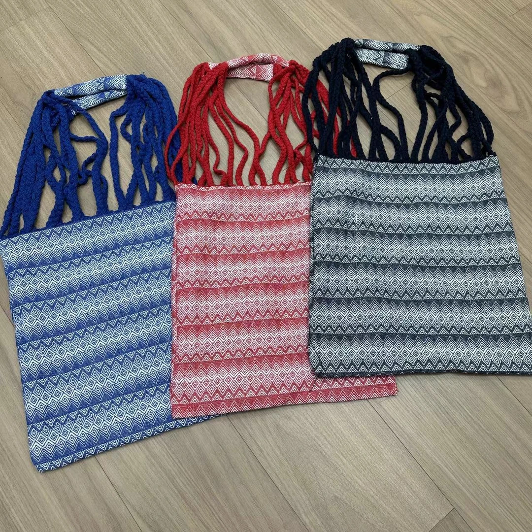 民族风复古编织单肩包