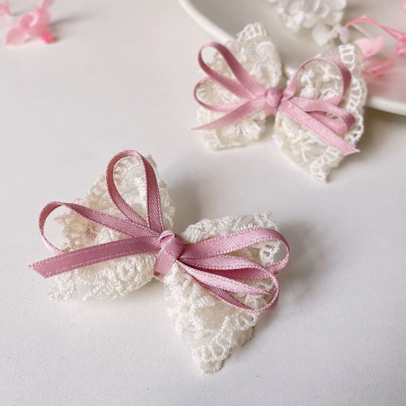 韩版蝴蝶结蕾丝发夹发圈可爱宝宝发卡儿童公主头饰小女孩超仙发饰