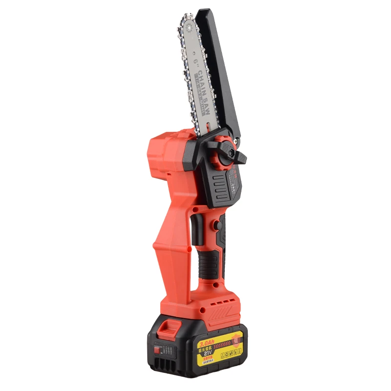 6寸无刷锂电锯充电便携家用无线移动户外通用锯树伐木神器电链锯