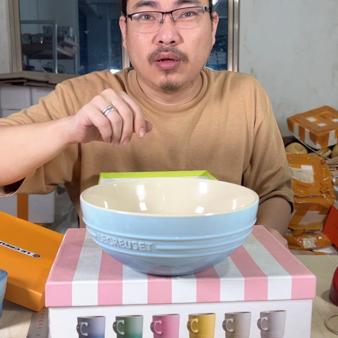 【闪购商品】陶瓷大汤碗，浅蓝