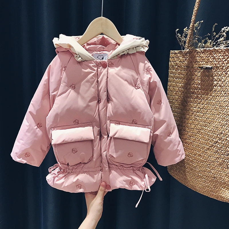 女童羽绒服中长款宝宝2022新款冬装儿童厚外套洋气SN1D2YRW094