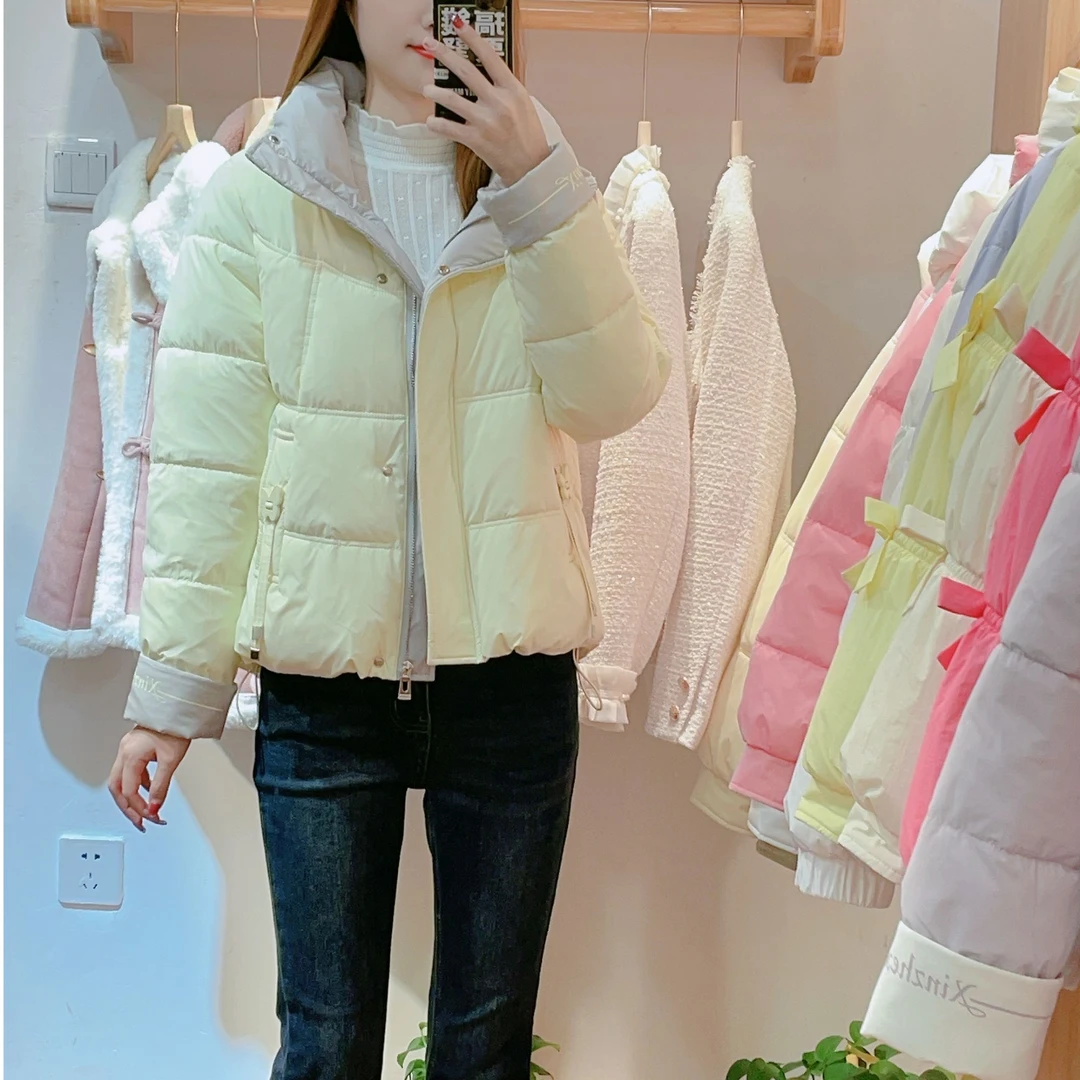 来米家 冬季新款时尚洋气减龄立领保暖棉服外套