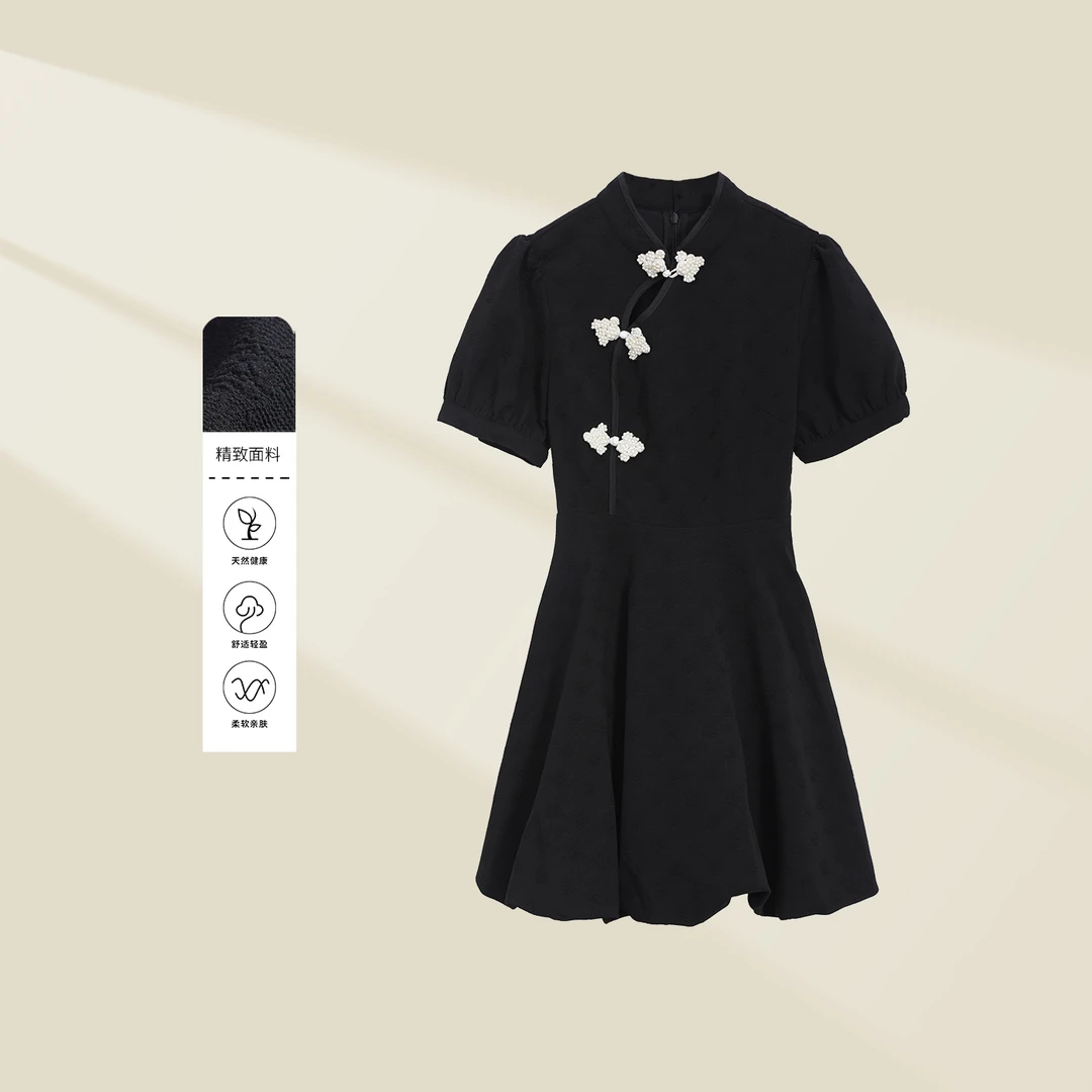 【小依专享】L3328035女装连衣裙柔软舒适复古-8035