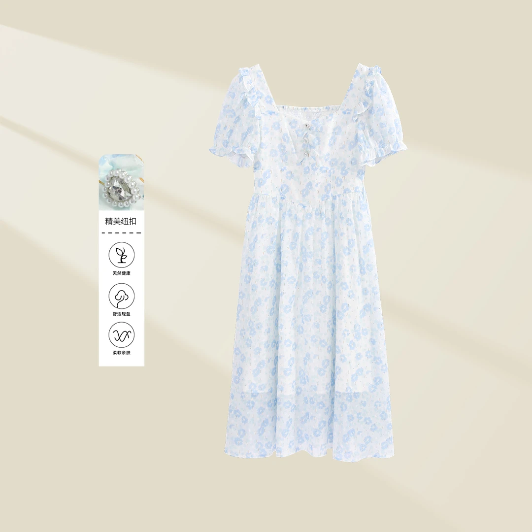 【小依专享】L5326103A 夏日显瘦碎花连衣裙- 6103