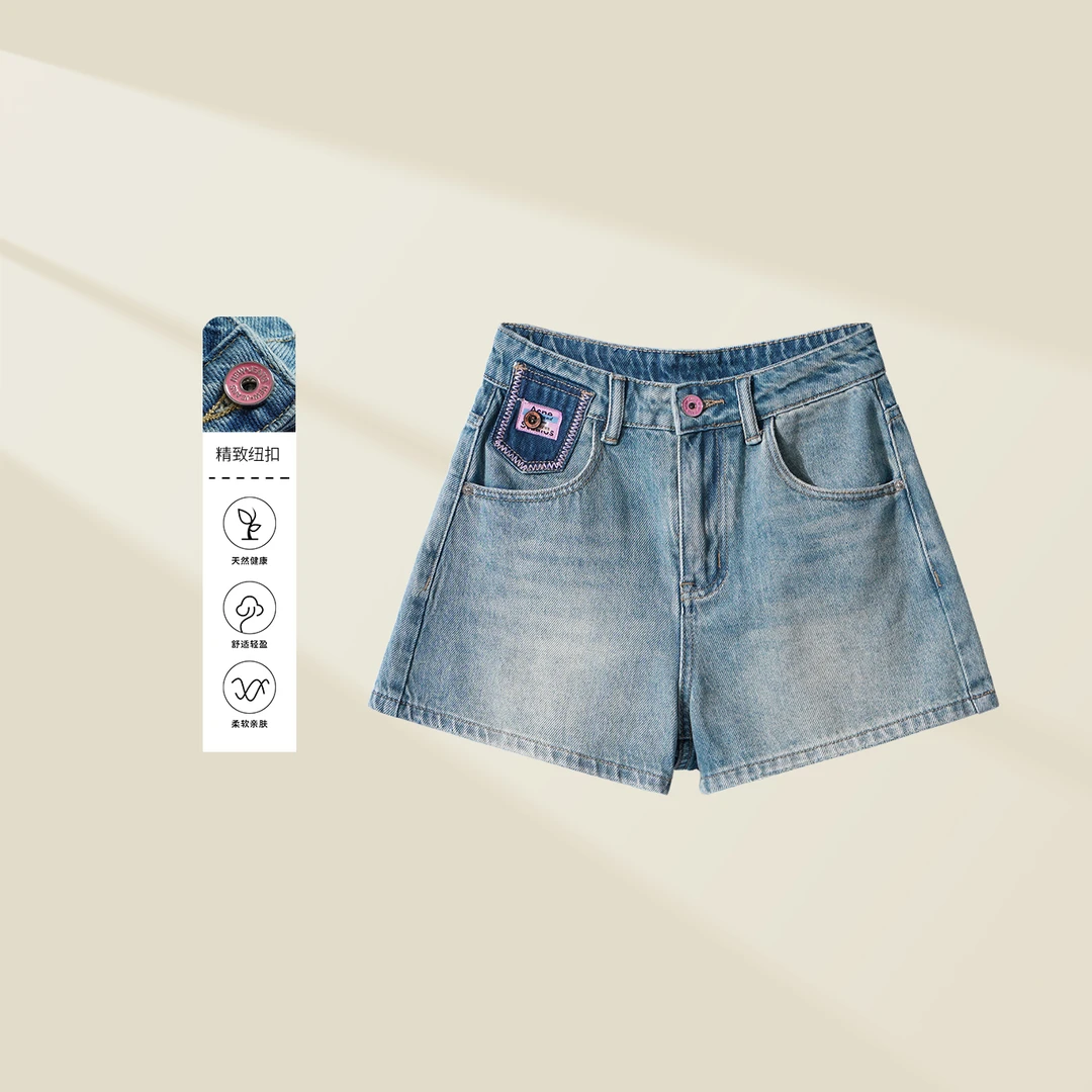 【小依专享】K1326176 舒适透气 夏季女士牛仔短裤 6176
