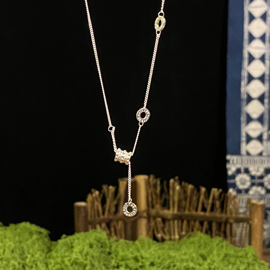 坠链均足银 小蛮腰路路通套链