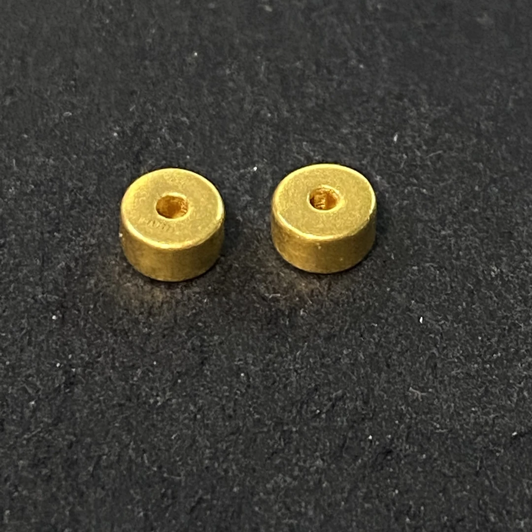 【黄金女一号】足金 金一套厚直切隔片 2个 克重1.318克尺寸5mm