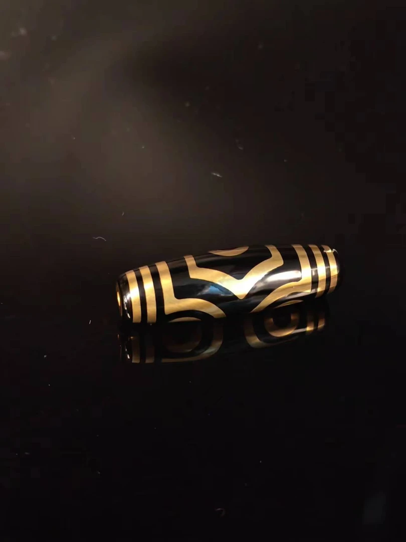 【黄金女一号】足金烧蓝（三眼）珠重21.798克 1个 尺寸12+41mm