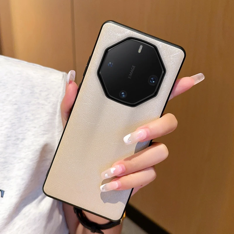 适用非凡大师60rs手机壳华为mate60pro蚕丝纹保护套50/40外壳情侣