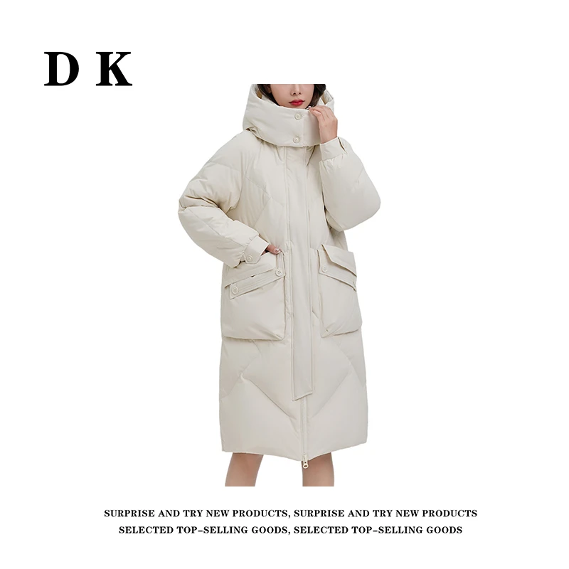 【姿姐】长款羽绒服宽松保暖韩版外套D402700368