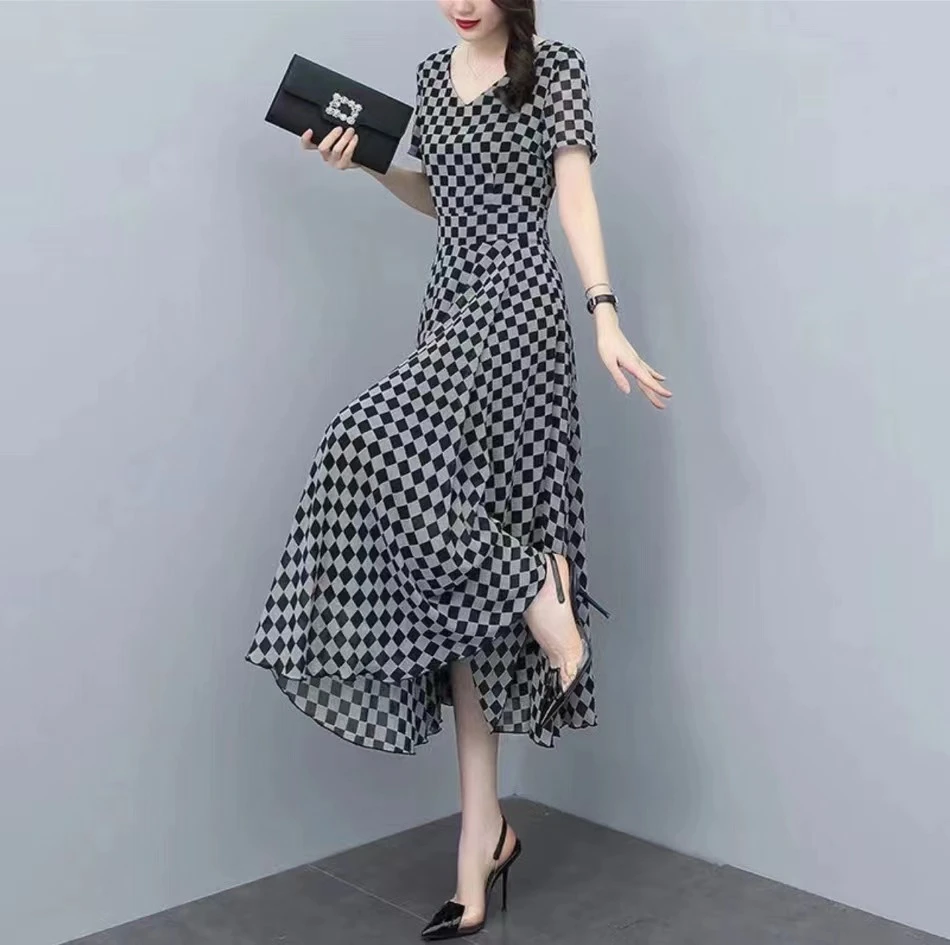 【701-800】秋容高端时尚修身气质复古连衣裙