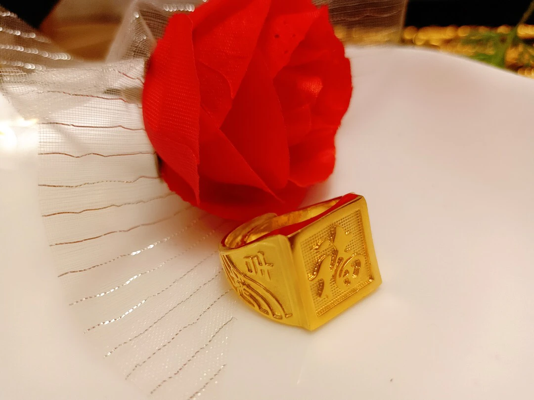 铜合金戒指 铜合金戒指 霸气男款时尚开口戒指 大小可调节