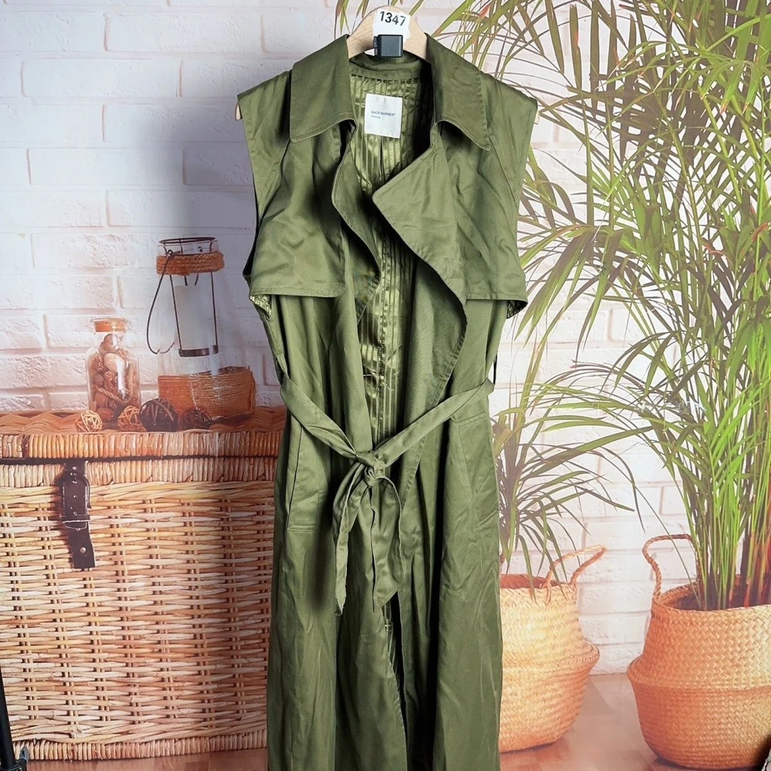 刘晓庆专拍外贸女装风衣款式时尚修身马甲外套无袖欧美法式高端秋