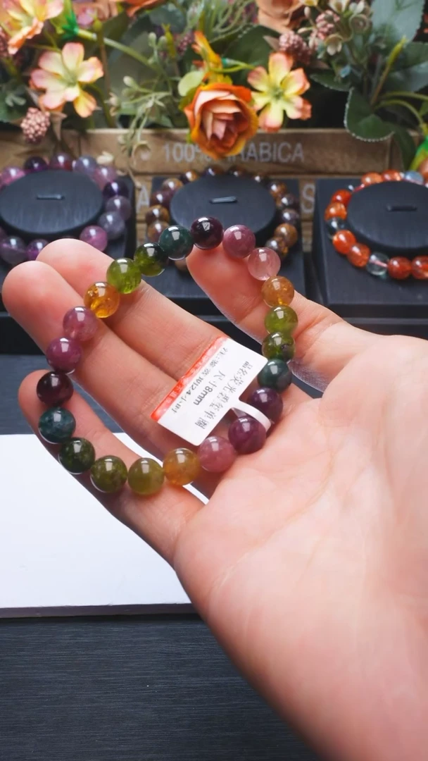 【闪购商品】碧玺L064荧光碧玺单圈8m未镶嵌多样性