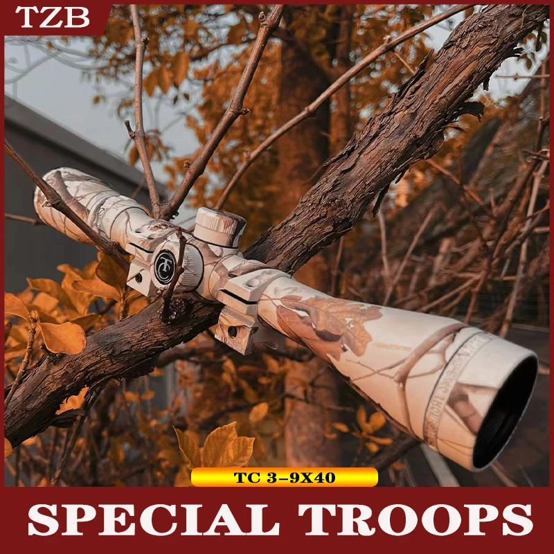 TC 3-9X40白色瞄准镜紫膜十字瞄准镜寻鸟寻物镜全冰凉材质高抗震