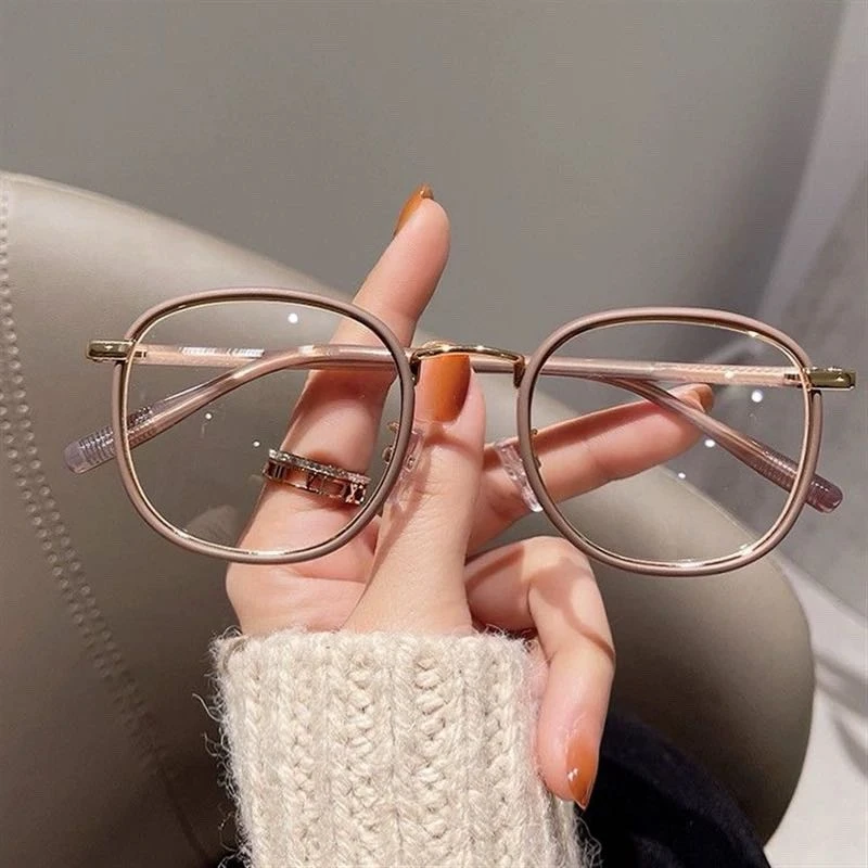 时尚老花镜中年人日系时尚男女士中老年人高清防蓝光小框老光眼镜