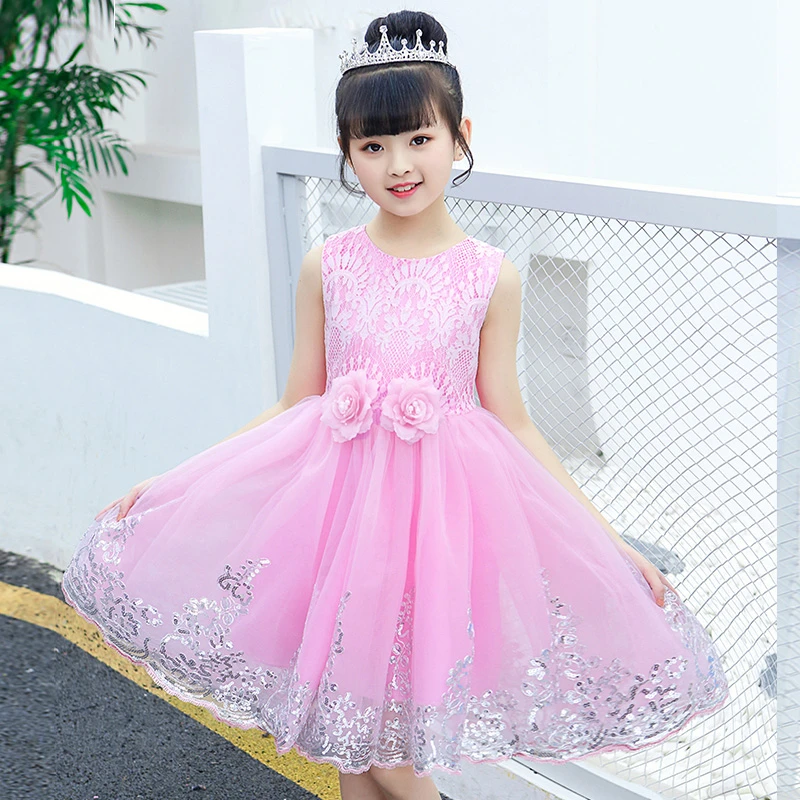 女童小孩连衣裙夏季公主裙新款女孩礼服裙中大童洋气儿童蓬蓬纱裙