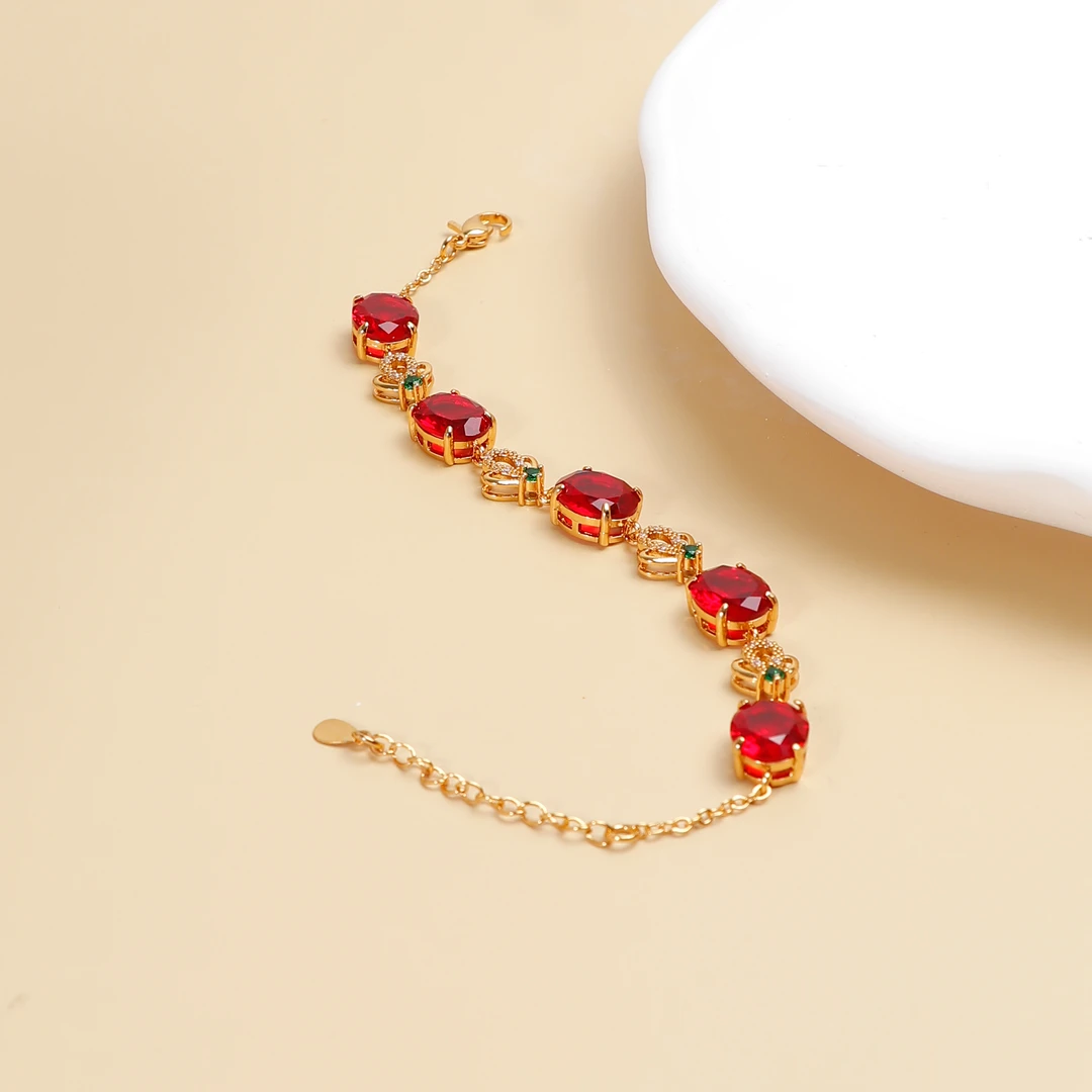 【奢藏品】精选红碧玺手链多样性发货K064