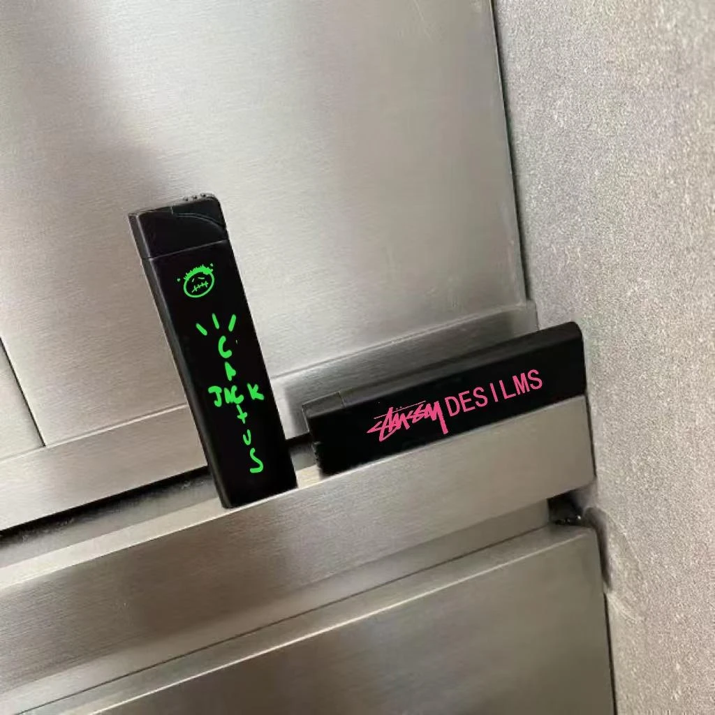 权志龙联名绿色火焰创意潮牌打火机金属防风充气个性送男友礼物