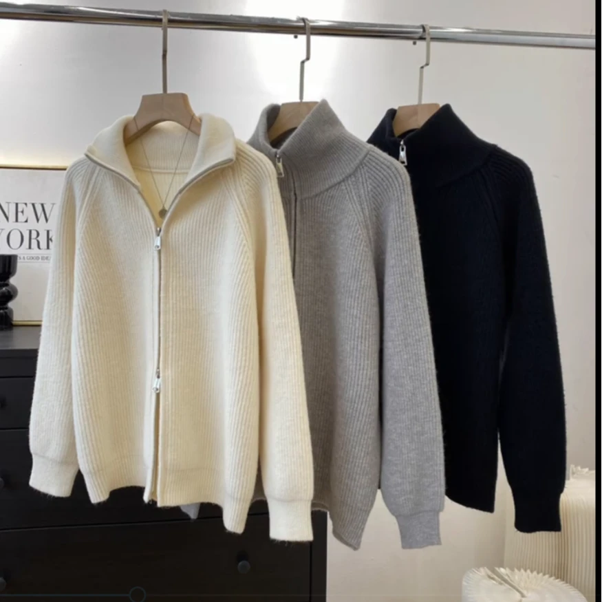 5083气质百搭毛衣针织开衫女新款外搭洋气小个子上衣针织纯色