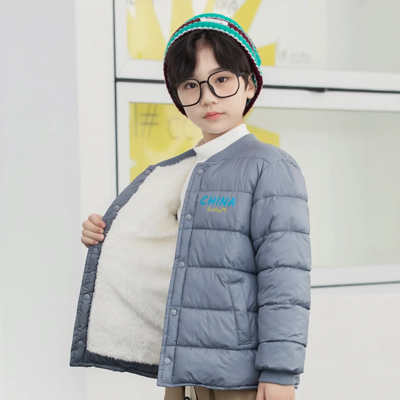 秋冬新款儿童羽棉服短款男女童加加厚内胆棉衣大中童棉服外套
