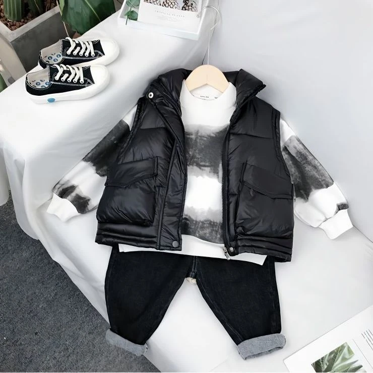 小孩马甲冬季保暖棉服幼儿园马甲儿童男孩坎肩秋冬儿童棉马甲外穿