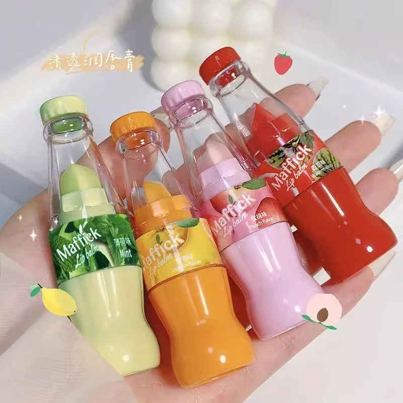润唇膏宝宝补水保湿滋润防干裂去死皮淡化唇纹便携可爱汽水男女
