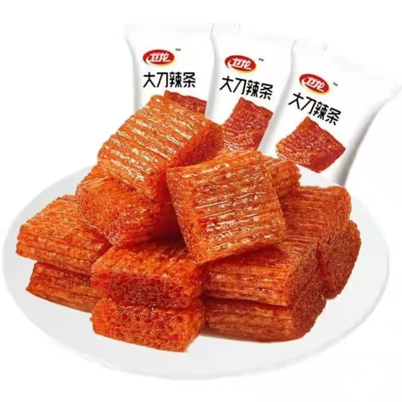 大刀肉辣条聚会开袋即食亲嘴烧辣片混合装老式优选辣味制品美味