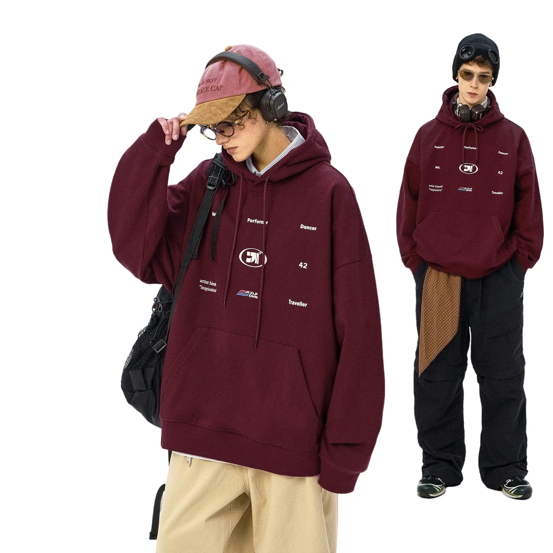 KXLFCHN空穴来风 连帽卫衣男秋冬潮牌套头宽松百搭休闲情侣装帽衫