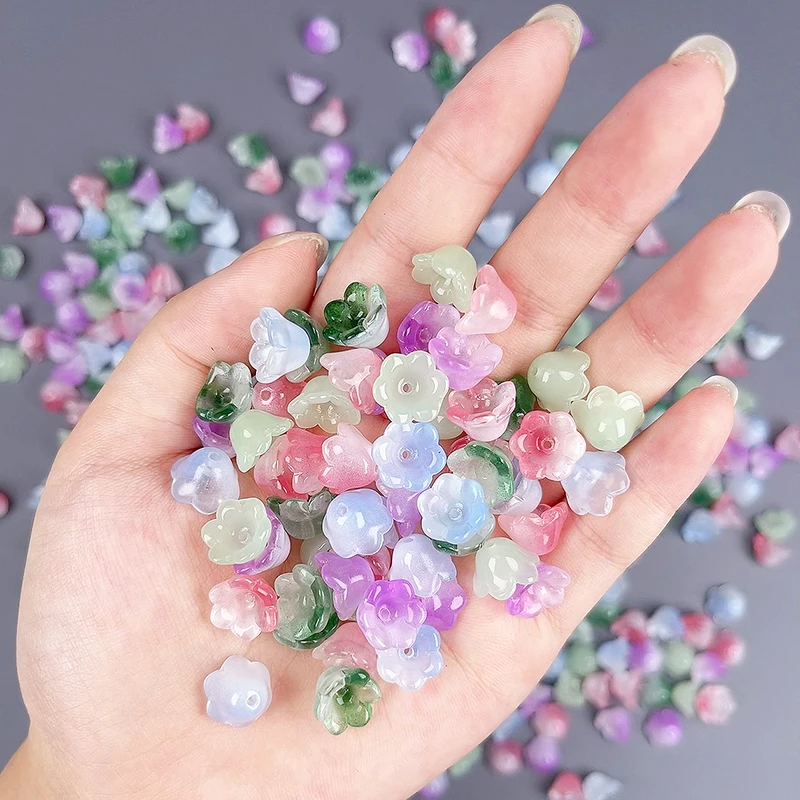 铃兰花琉璃挂件串珠发簪发饰挂件古风服饰diy配件手链