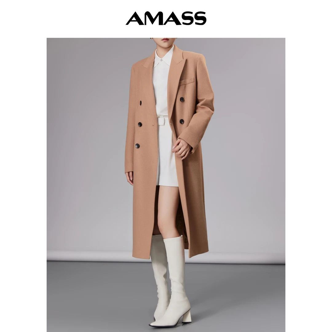 AMASS/阿玛施 秋冬复古混纺西装式质感气质大衣5400810