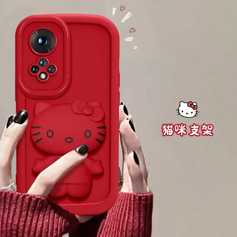 华为nova9手机壳猫猫支架泡芙壳高颜值创意可爱硅胶全包防摔女款