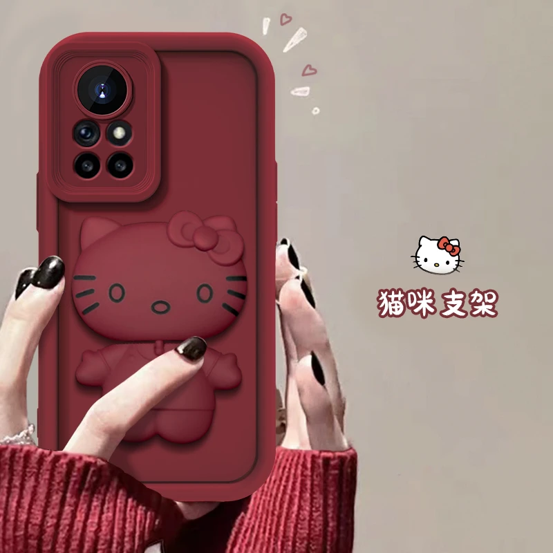 华为nova8手机壳猫猫支架款网红爆款天眼硅胶全包防摔可爱女款