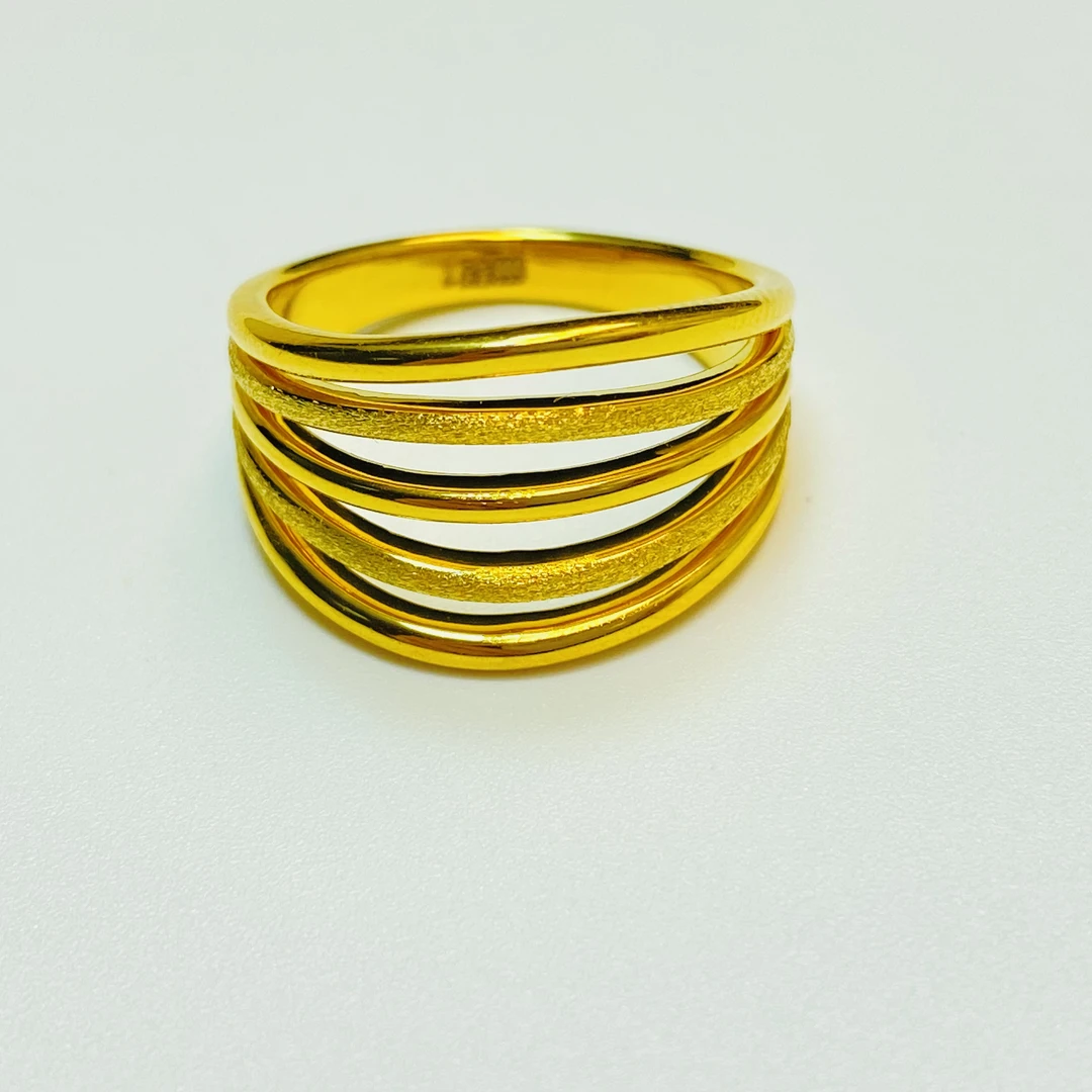 足金999 5D硬金 黄金好运连连满天星款【克重圈口多选】