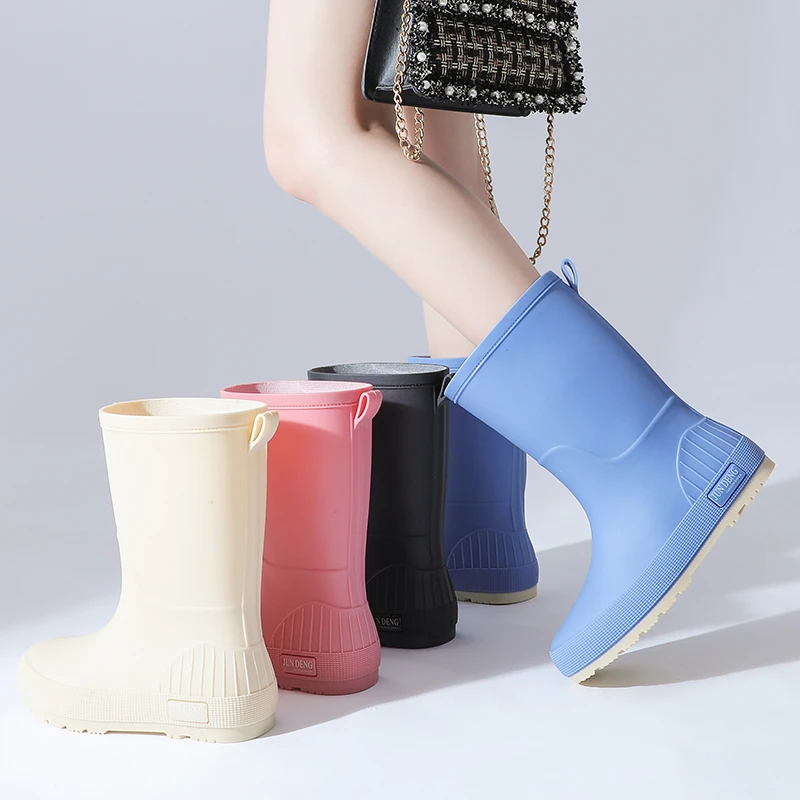 水鞋女防水防滑高筒时尚雨鞋软底胶鞋耐磨男雨靴舒适防水雨靴中筒