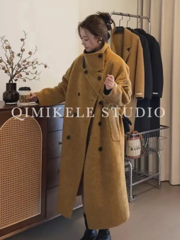 【大蒙专享】24新款大东门高端双排扣立领加厚双面毛呢大衣2420