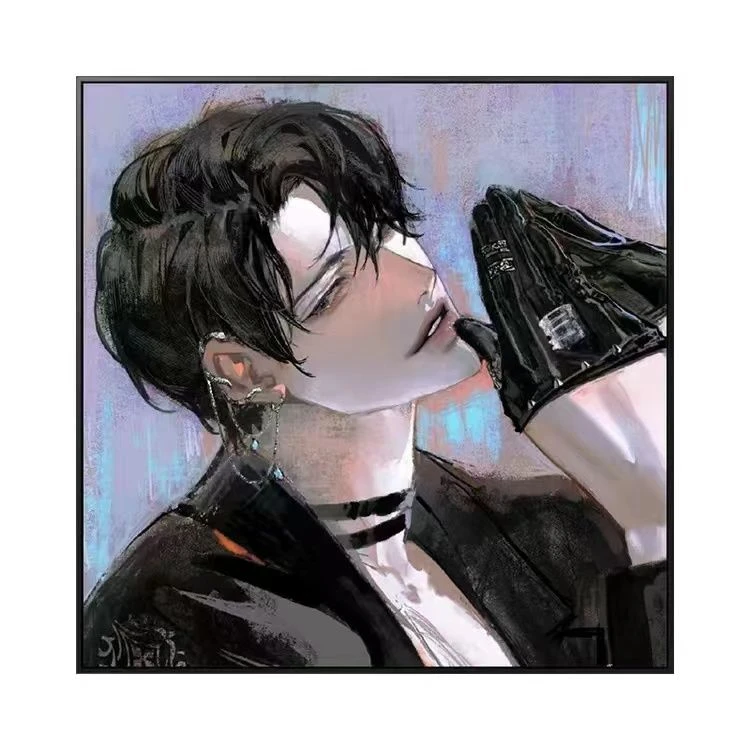 简隋英188男团 数字油画DIY头像高颜值挂画 手绘涂鸦油彩丙烯绘画