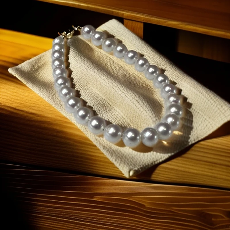 【毕业级】正圆极光无暇珍珠手链5-6mm天然淡水无核珍珠