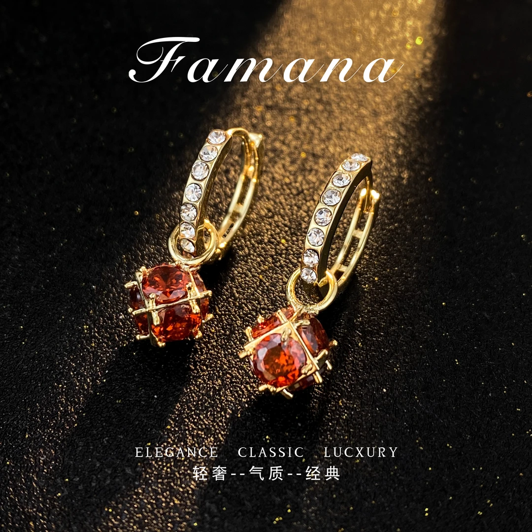 Famana★新年限定系列绣球女人味耳环 MH0048